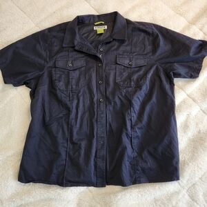 Men's 3x First Tactical Men's Short Sleeve V2 BDU Shirt in Midnight Navy